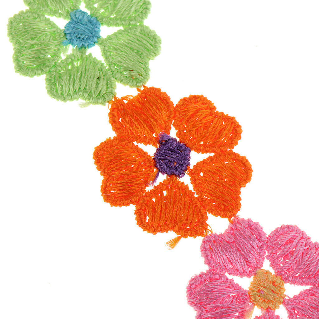 2x Embroidered Lace Trim Ribbons 5 Yards Decorating Lace and Trims for DIY Craft
