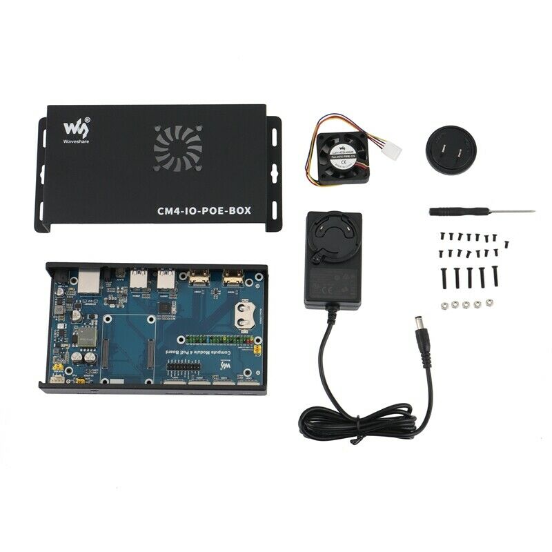 Waveshare PoE Mini-Computer for Raspberry Pi Compute Module 4 CM4, with Metal Z6