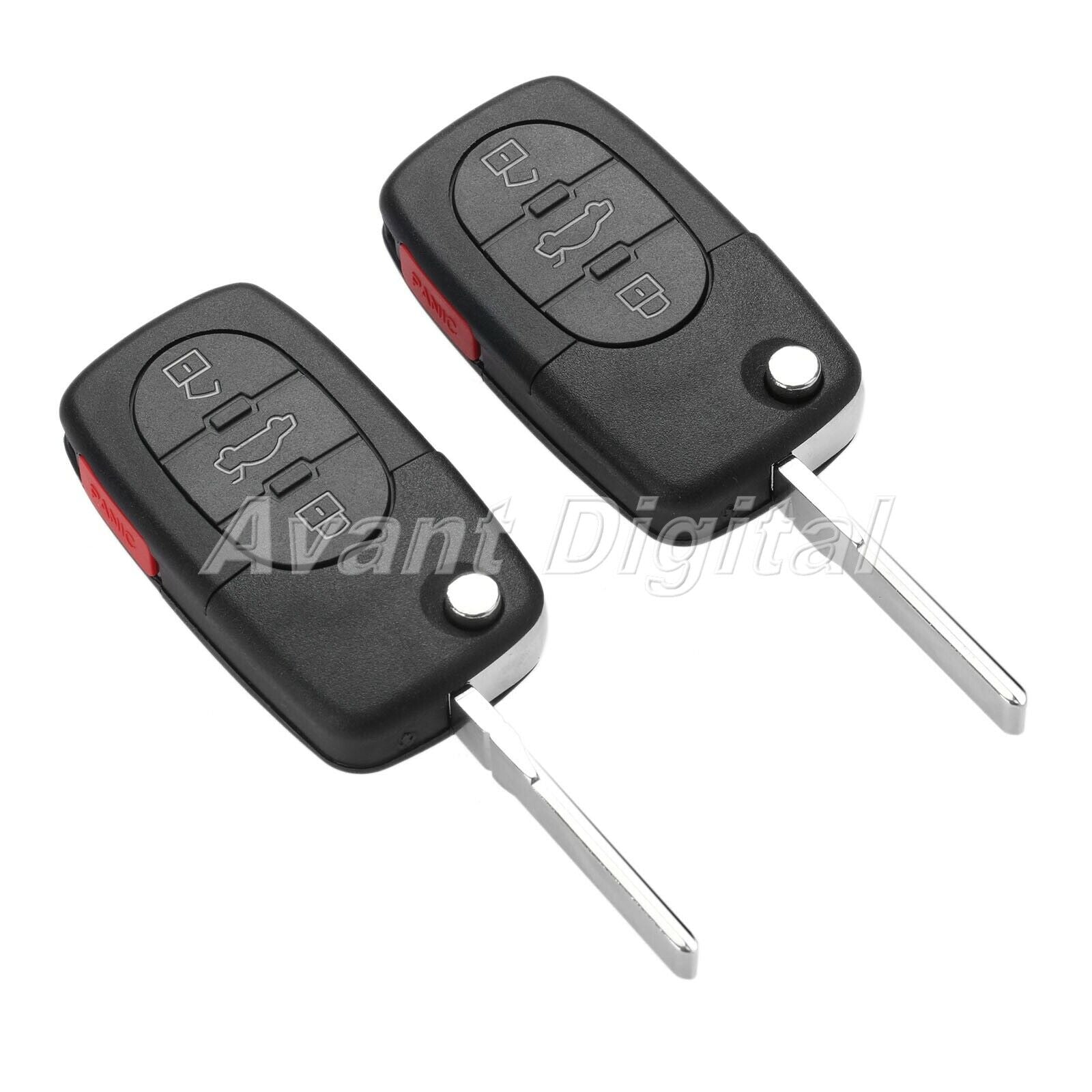 2Pcs Remote Key 315MHz 4 Buttons 4D0837231P Fit For 97-00  A8 00-05  S4