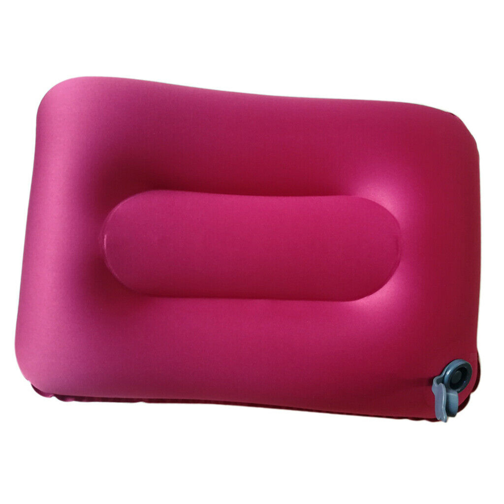 Portable Inflatable Travel Pillows Outdoor Camp Square Air Pillow Red