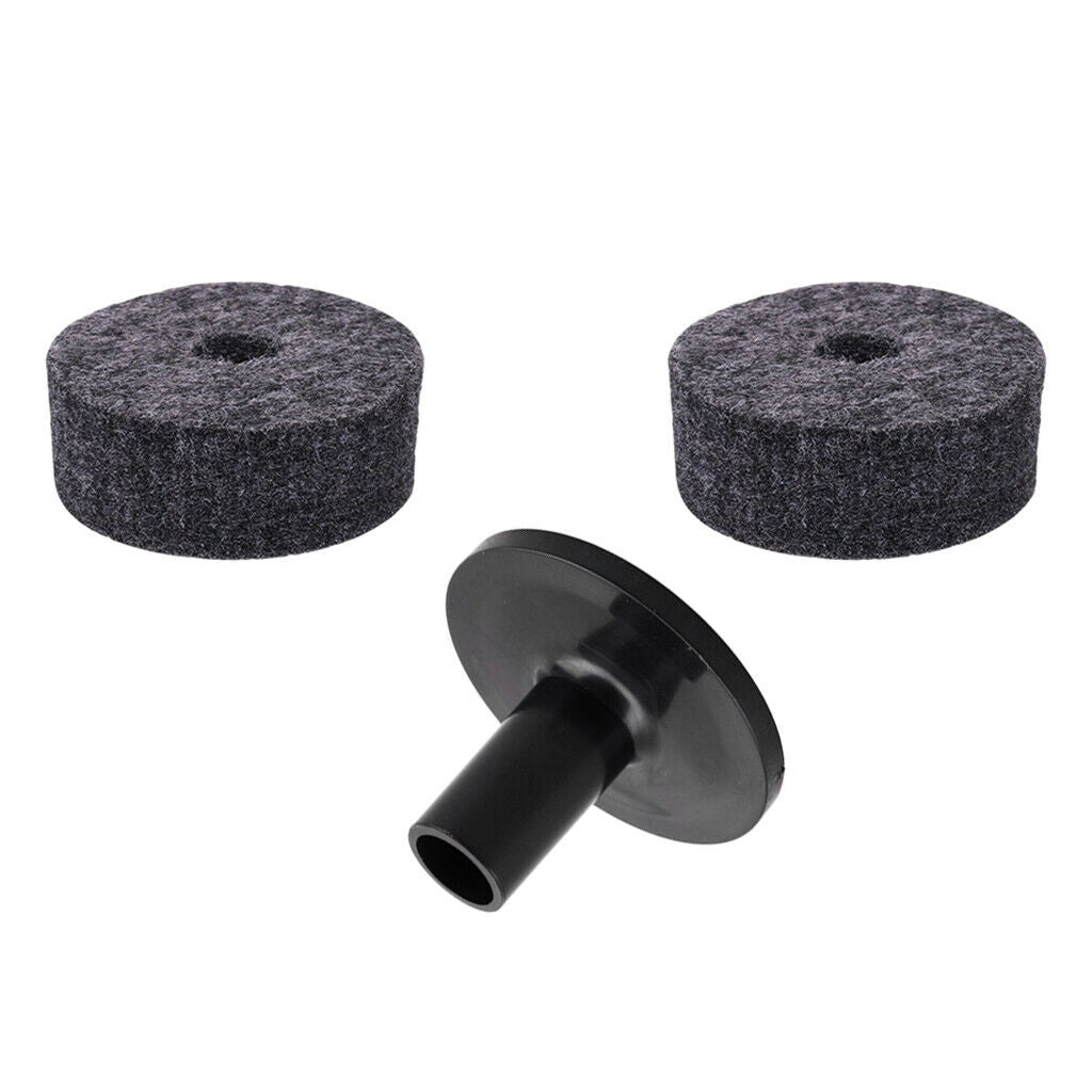1pc Cymbal Sleeve + 2pcs Drum Set Felt Discs For Percussion Instrument Parts