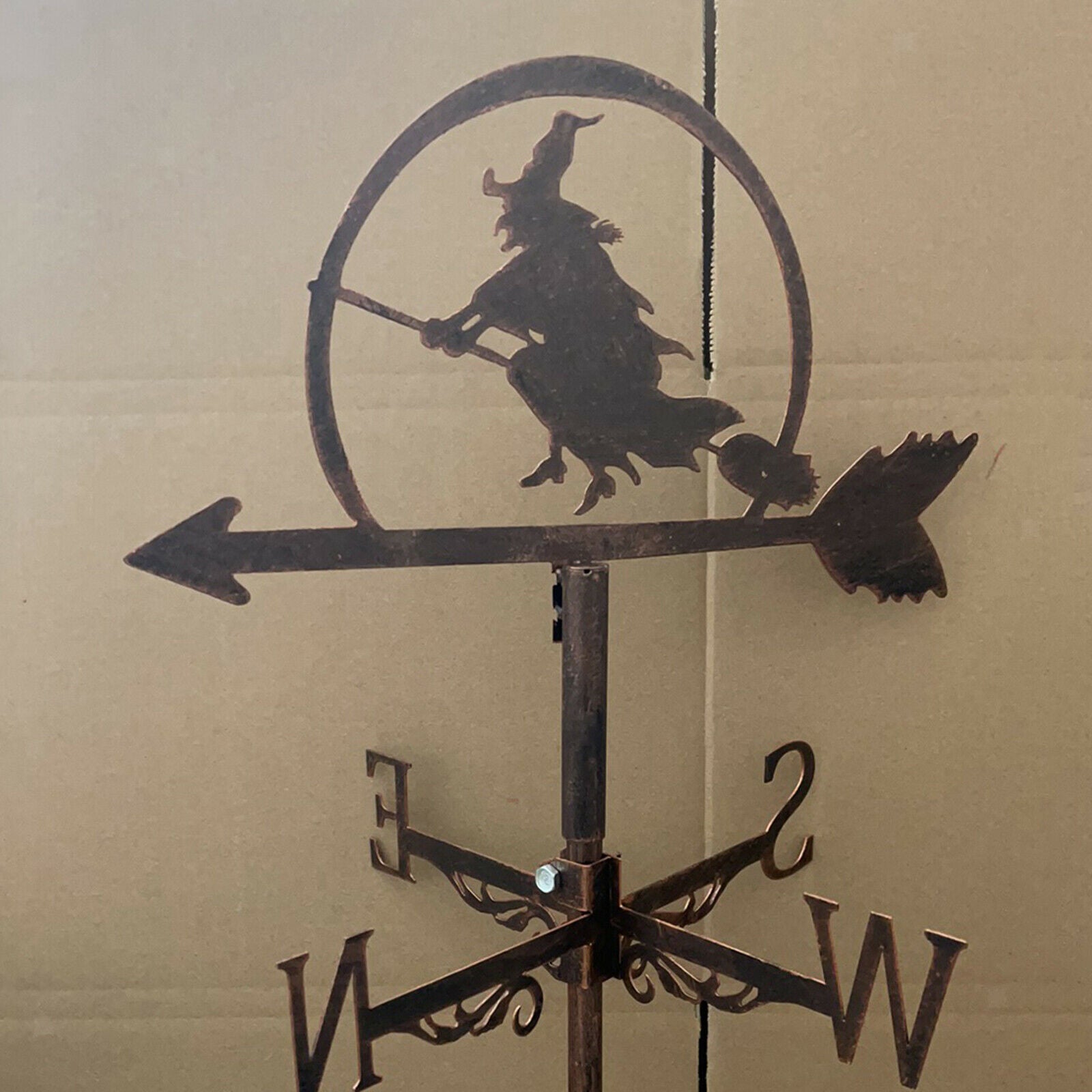 Stainless Steel Witch Weathervane Weather Vane Outdoor Decor Decorations