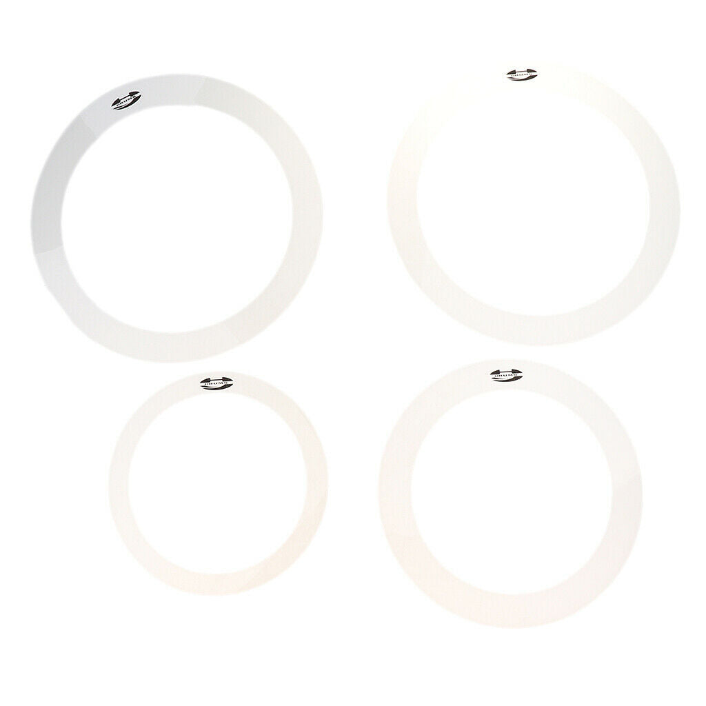 4Pcs PET 10'' 12'' 14'' 14'' Bass Drum Tone Control Rings Eliminate Overtone
