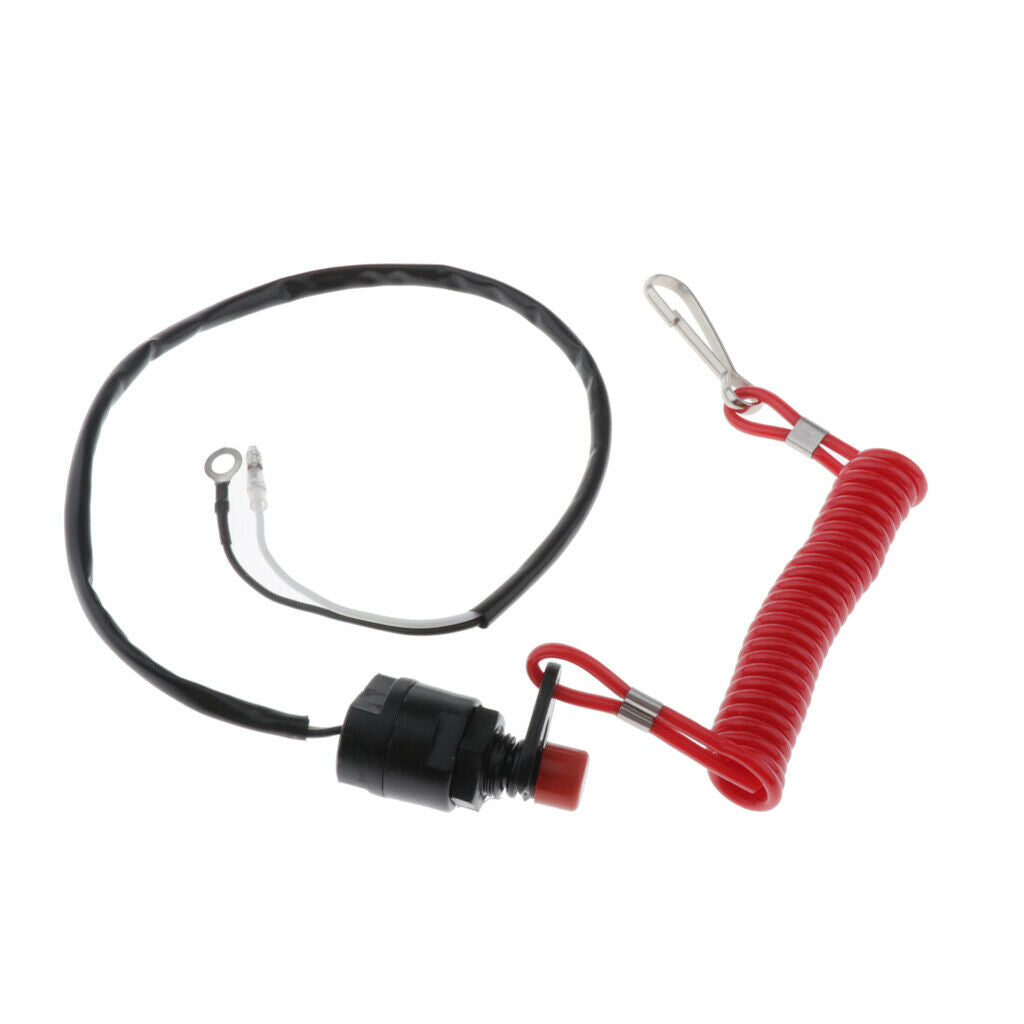 Safety Boat Motor Outboard Emergency Kill Switch Key Lanyard Ignition