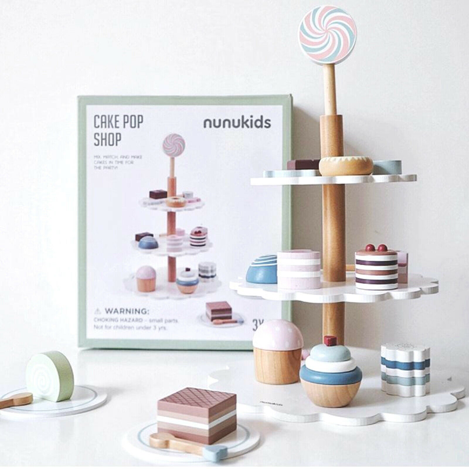 21 PCS Pretend Play Food Set Pretend Play Desserts Cake and Donuts Food Toys -