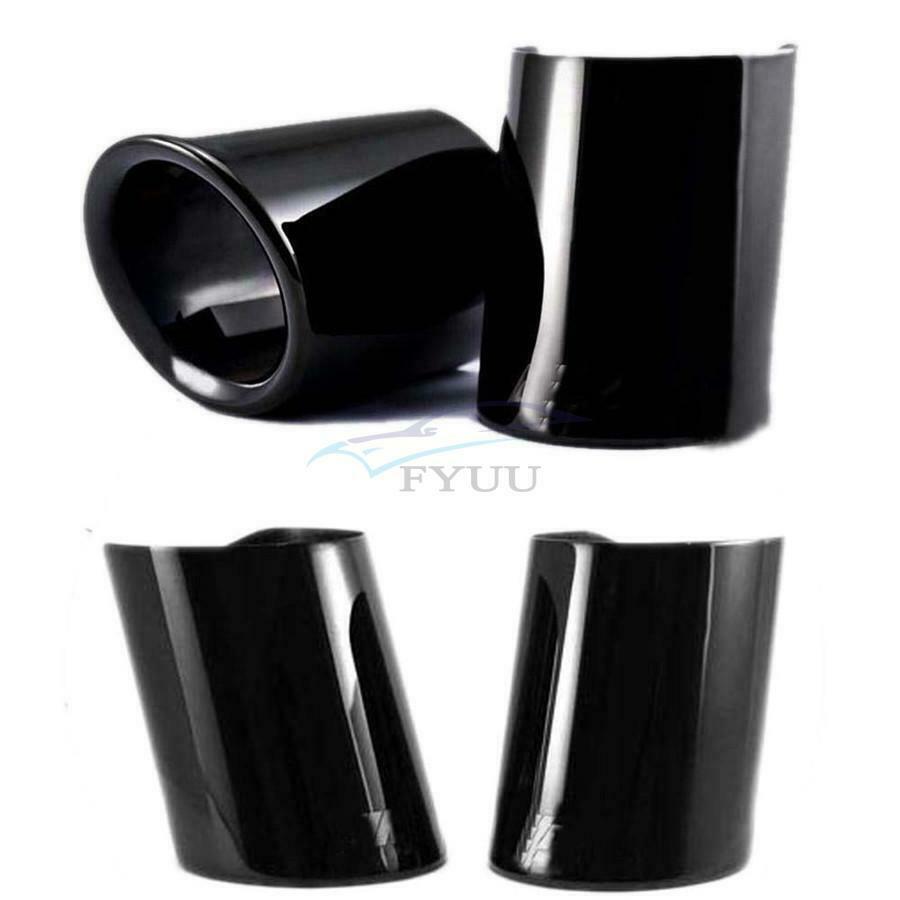 1 Pair of Titanium Black Car End Exhaust Pipe Silencer For BMW 06-10 E90 E92 325