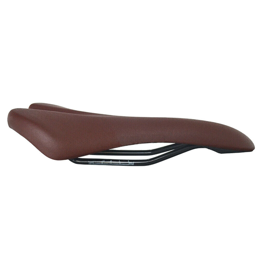 Retro Style  Bike PU Leather Saddle Shock-proof Comfort Seat - Brown,