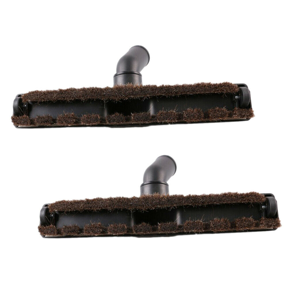 2x Universal Vacuum Clearner Attachment Horsehair Floor Brush Head 32mm Dia.