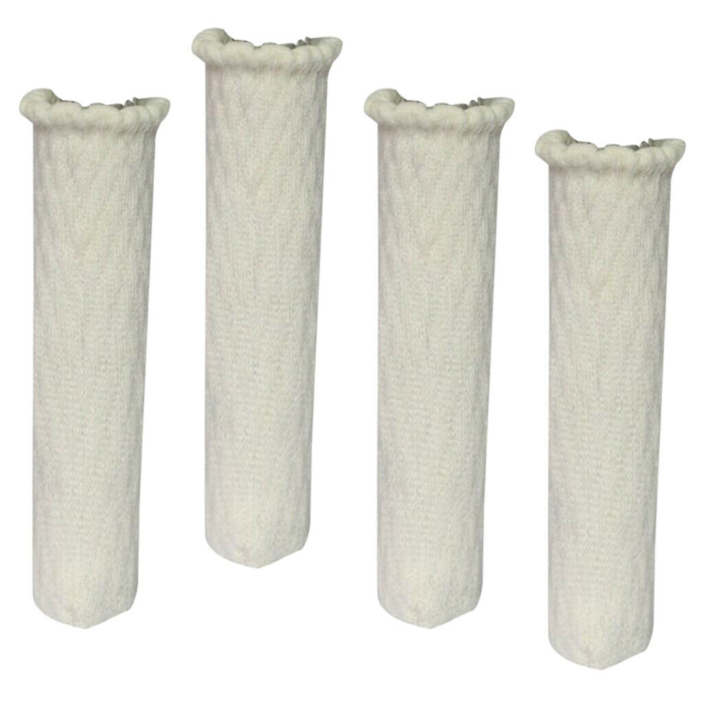 Furniture Feet Caps Covers/Knitted Chair Leg Socks  3x11cm  White