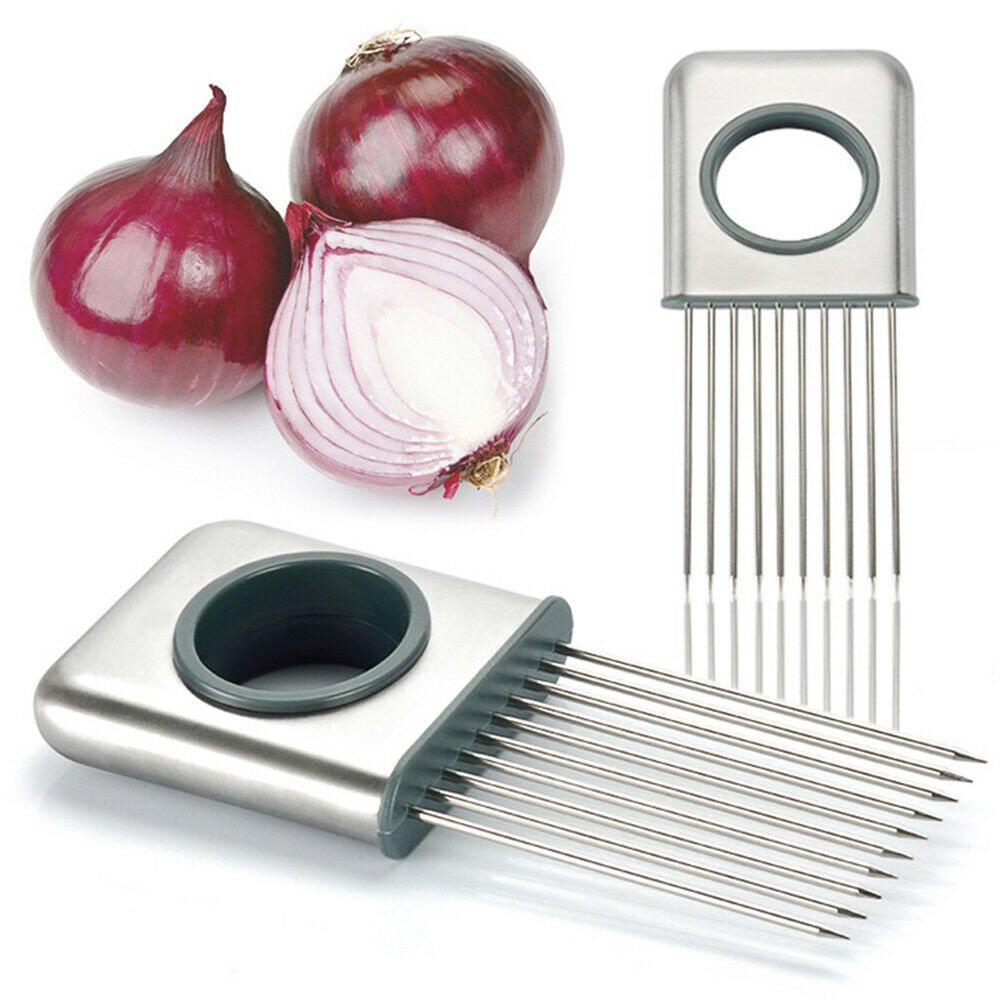 Stainless Steel Onion Needle Onion Fork Vegetables Fruit Slicer Cutting Tools