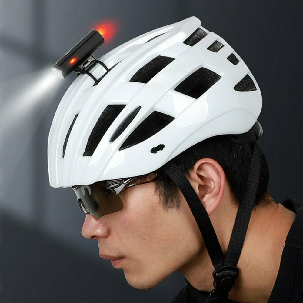 2 IN 1 Bike Light USB Rechargeable Cycling Helmet Waterproof Bicycle Headlight