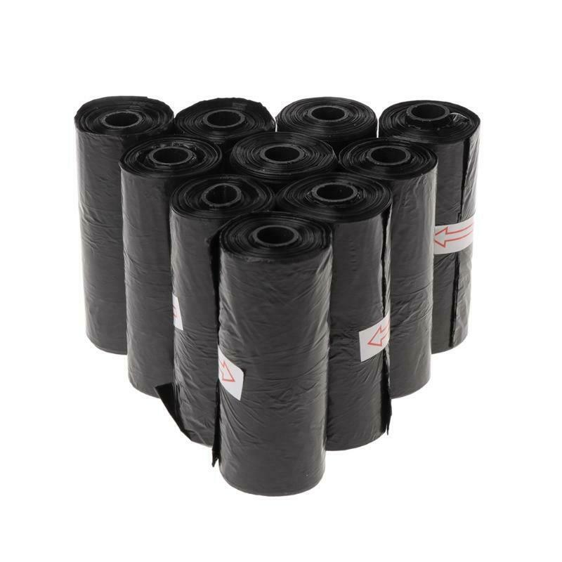 10 Roll/Set Garbage Bag Degradable Pet Poop Shit Trash Home Kitchen Waste Black