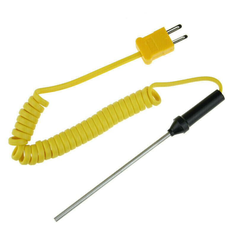 200 Mm Spiral Cable K-Type Thermocouple Probe Digital Thermometer Steel Sensor
