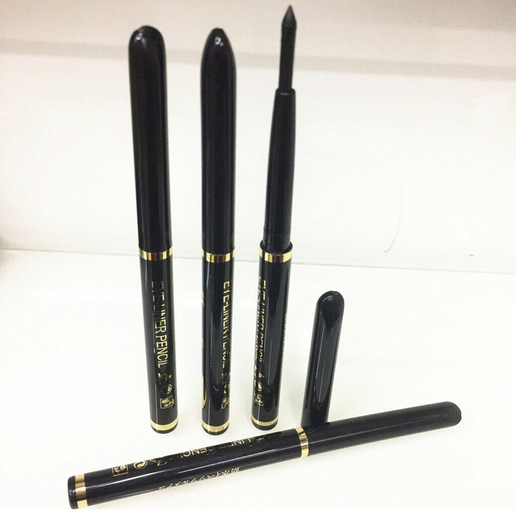 12x Black Waterproof Eye Shadow Eye Liner Eyeliner Pencil Makeup Pens Set