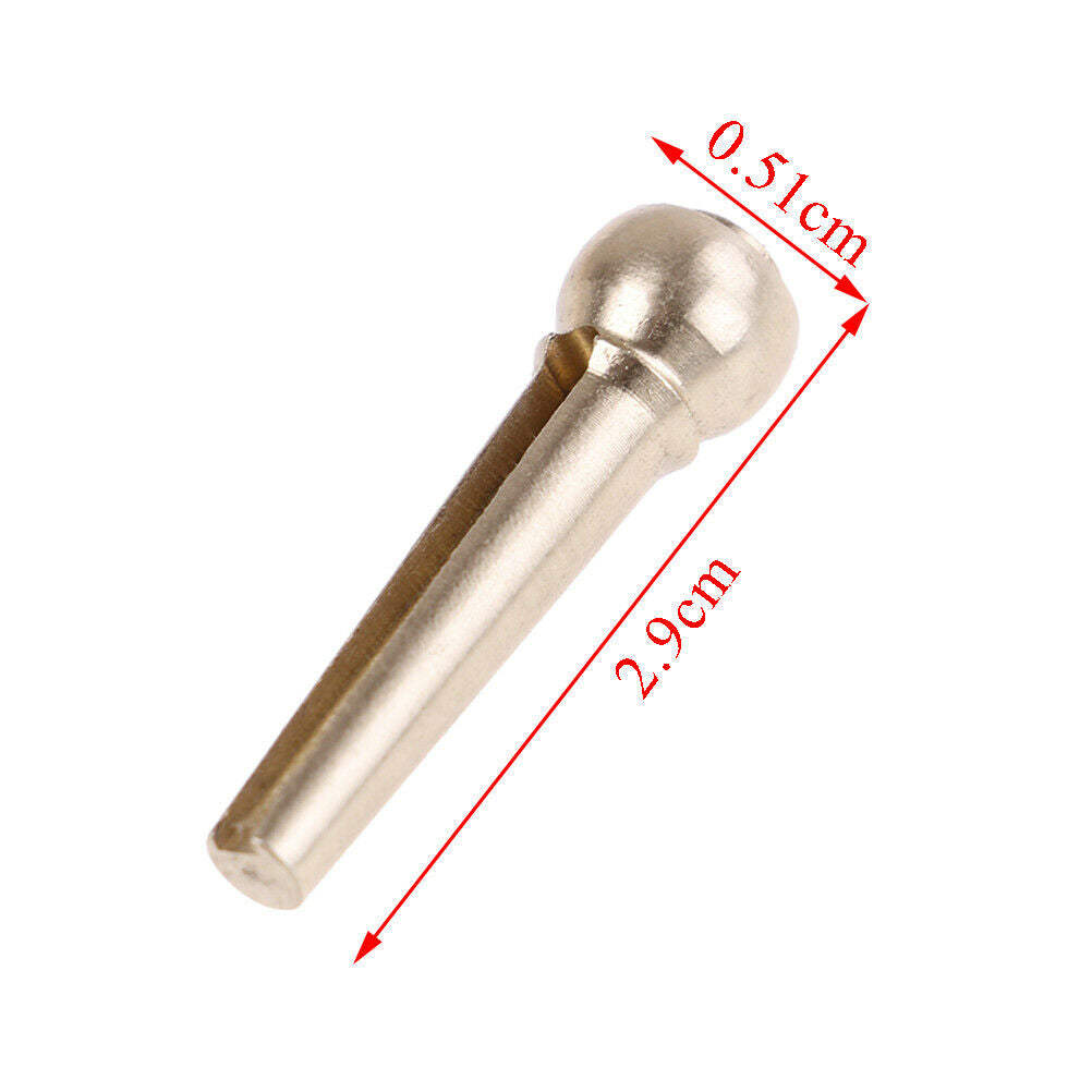 6pcs Brass Premium Bridge Pins Set For Acoustic Guitar Turned String Pegs.l8