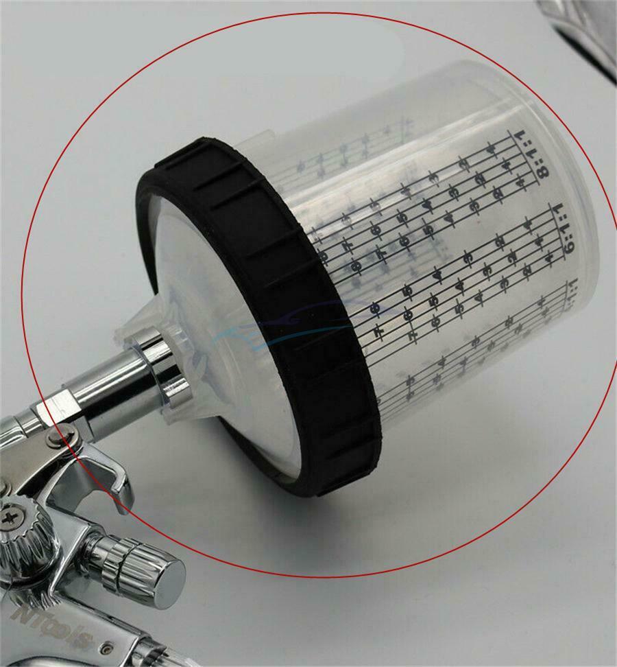 M16mm x2 External Copper Adapter Paint Mixing Cup Kit For 600cc External Cup Gun