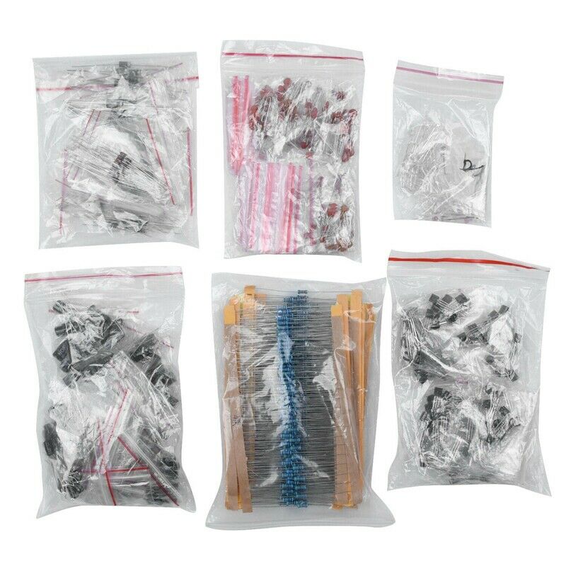 1390Pcs Electronic Components LED Diode Transistor Capacitor Resistance Kit V3Z1