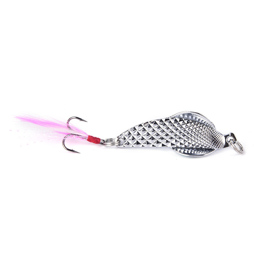 Sliver Metal Sequins Fishing LureSpoon Lure NoiseHard BaitHook FishingTack.l8
