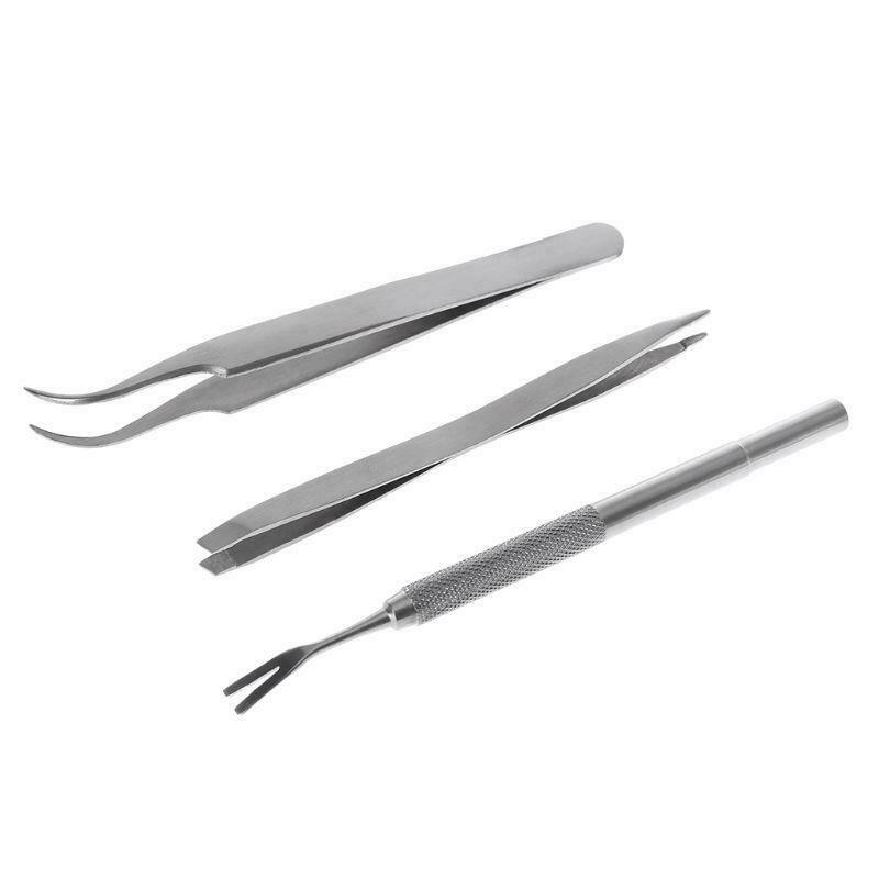 Pet Cat Dog Tick Remover Tool Stainless steel Pet Fleas Lice Tweezers Clip Set