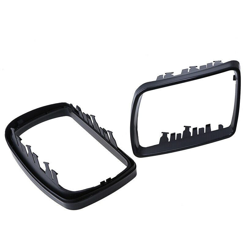 Pair Door Wing Mirror Cover Cap Trim Ring Left Right Fit BMW X5 E53 1999-2006