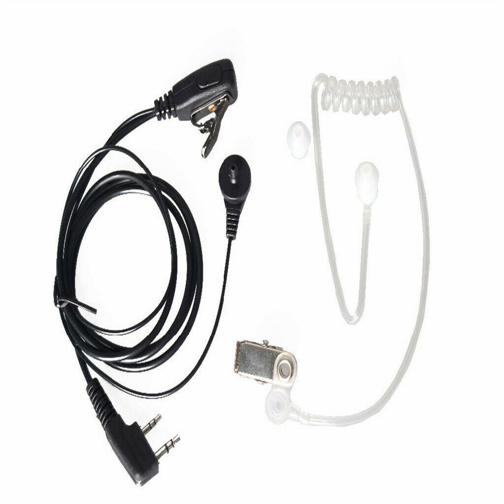 10X Covert Acoustic Tube Earpiece Headset Mic for HYT Puxing Wouxun Baofeng