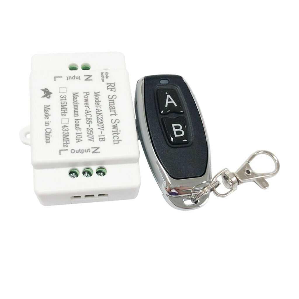 433Mhz Wireless RF Transmitter Remote Control Switch (A/B Button) + Relay