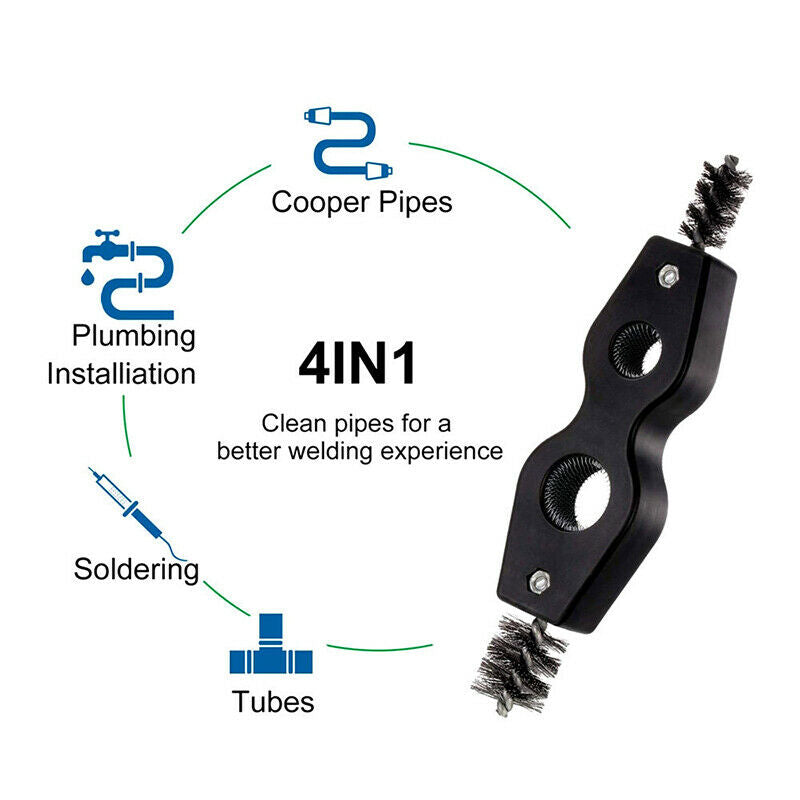 4In1 Wire Brush Deburr Aluminium Pipe Cleaning Plumbing Copper Pipe Clean.l8