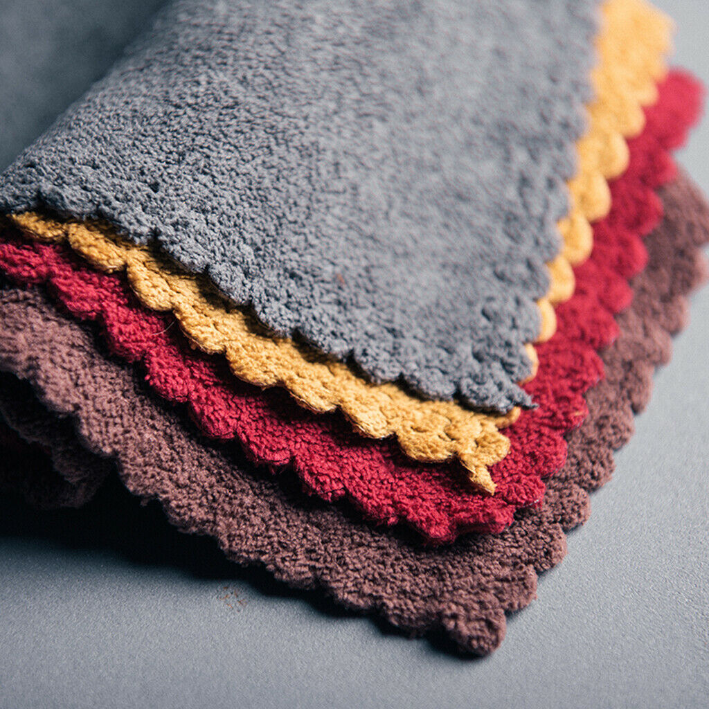 Absorbent Cotton Dish Cloth Cleaning Drying Tea Towel Drainer Kitchen Towel