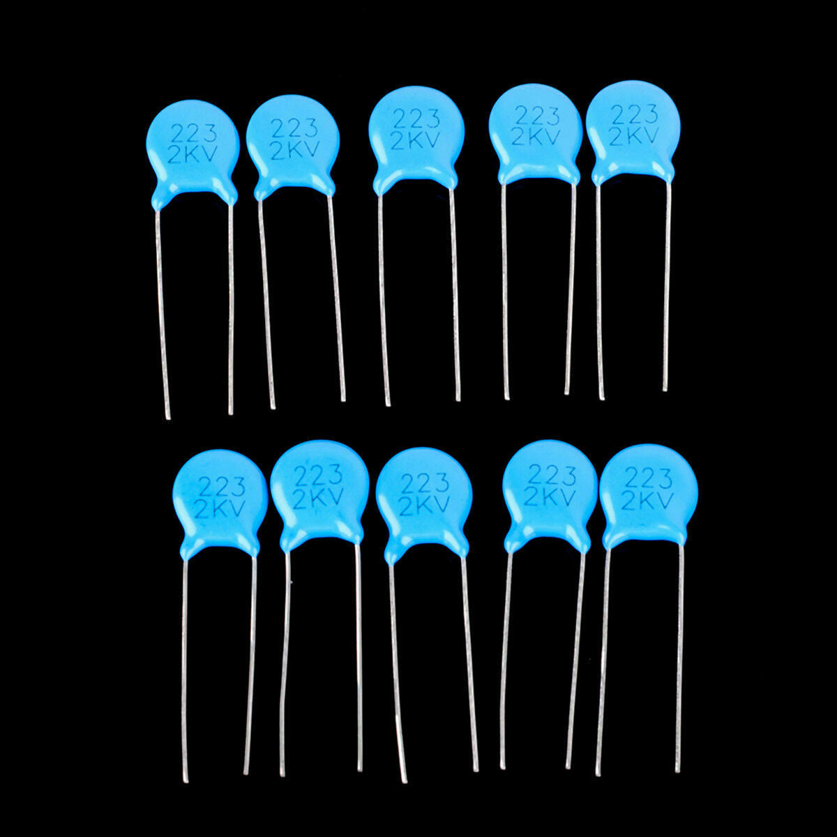 20 Values 1KV/2KV/3KV High-Voltage Ceramic Capacitors Kit Assortment 200pcs