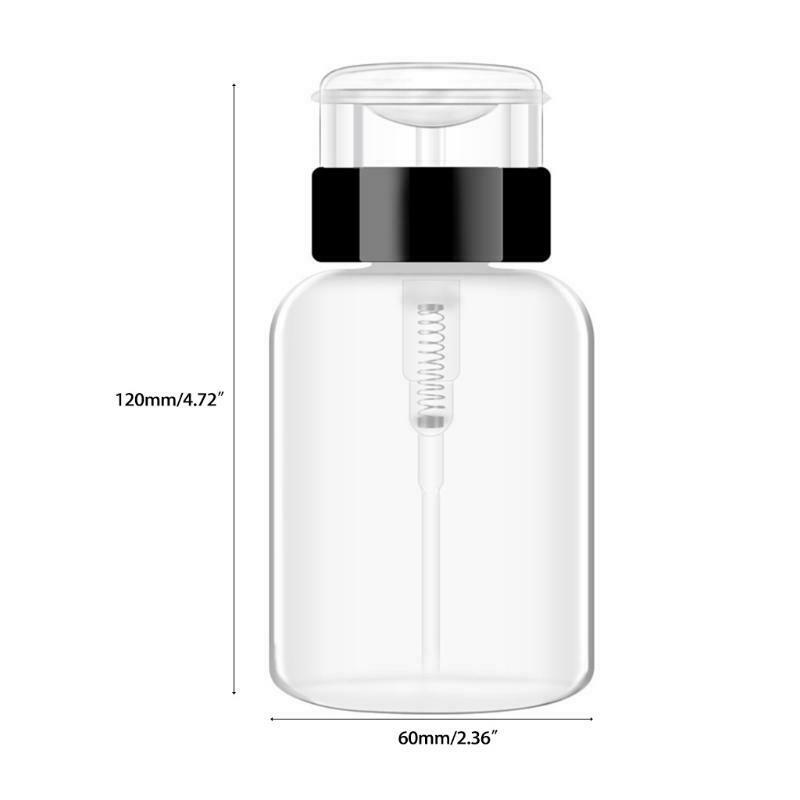 200ml Push Down Dispenser Nail Polish Remover Pump Empty Bottle Dispensers