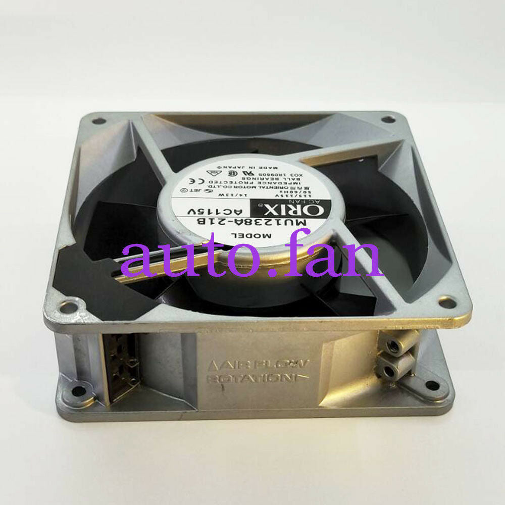 For ORIX MU1238A-21B Aluminum frame cooling fanAC115V 14/13W120*120*38MM &CANTER