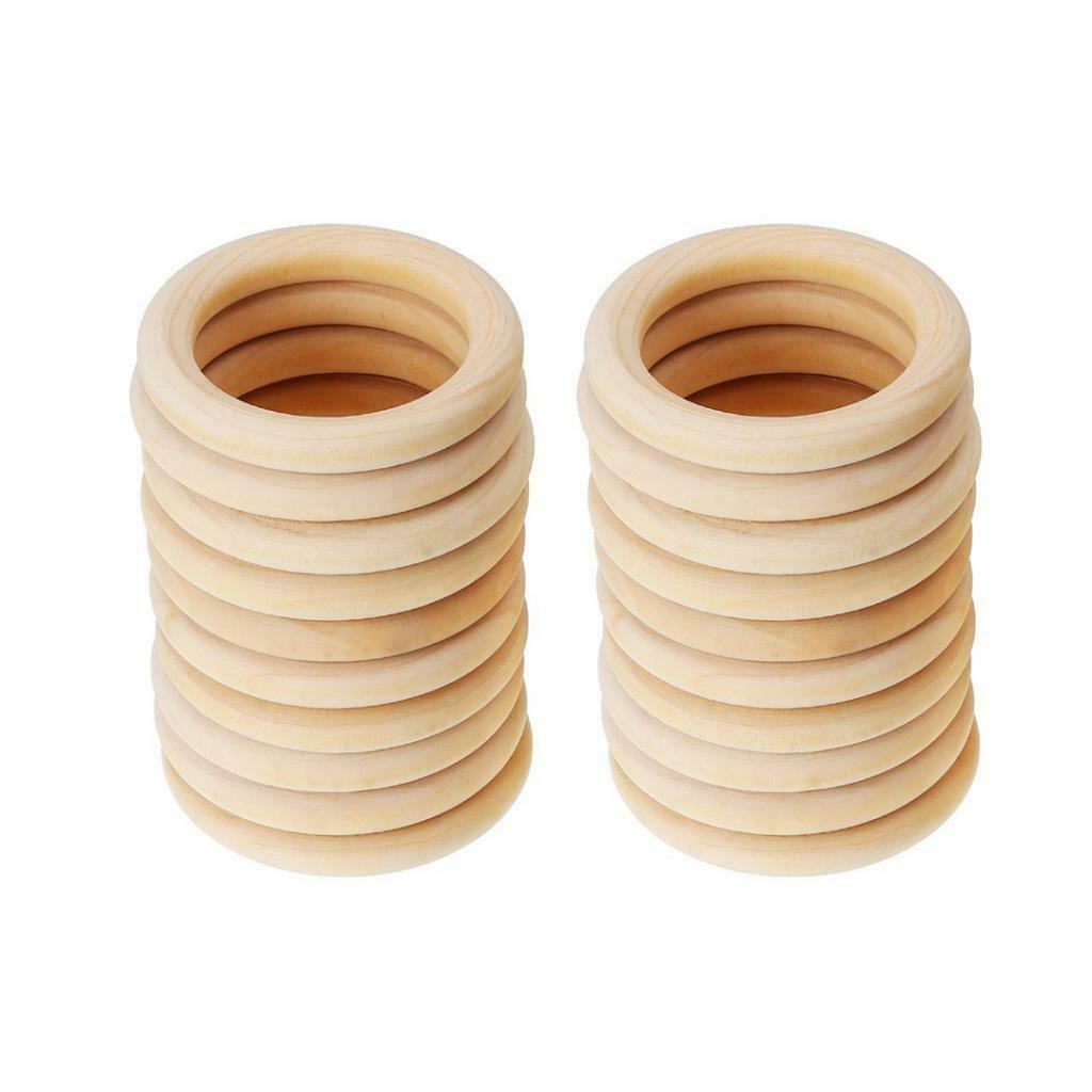 Handmade Natural Wooden Teething Rings Wood Baby Teether Rings