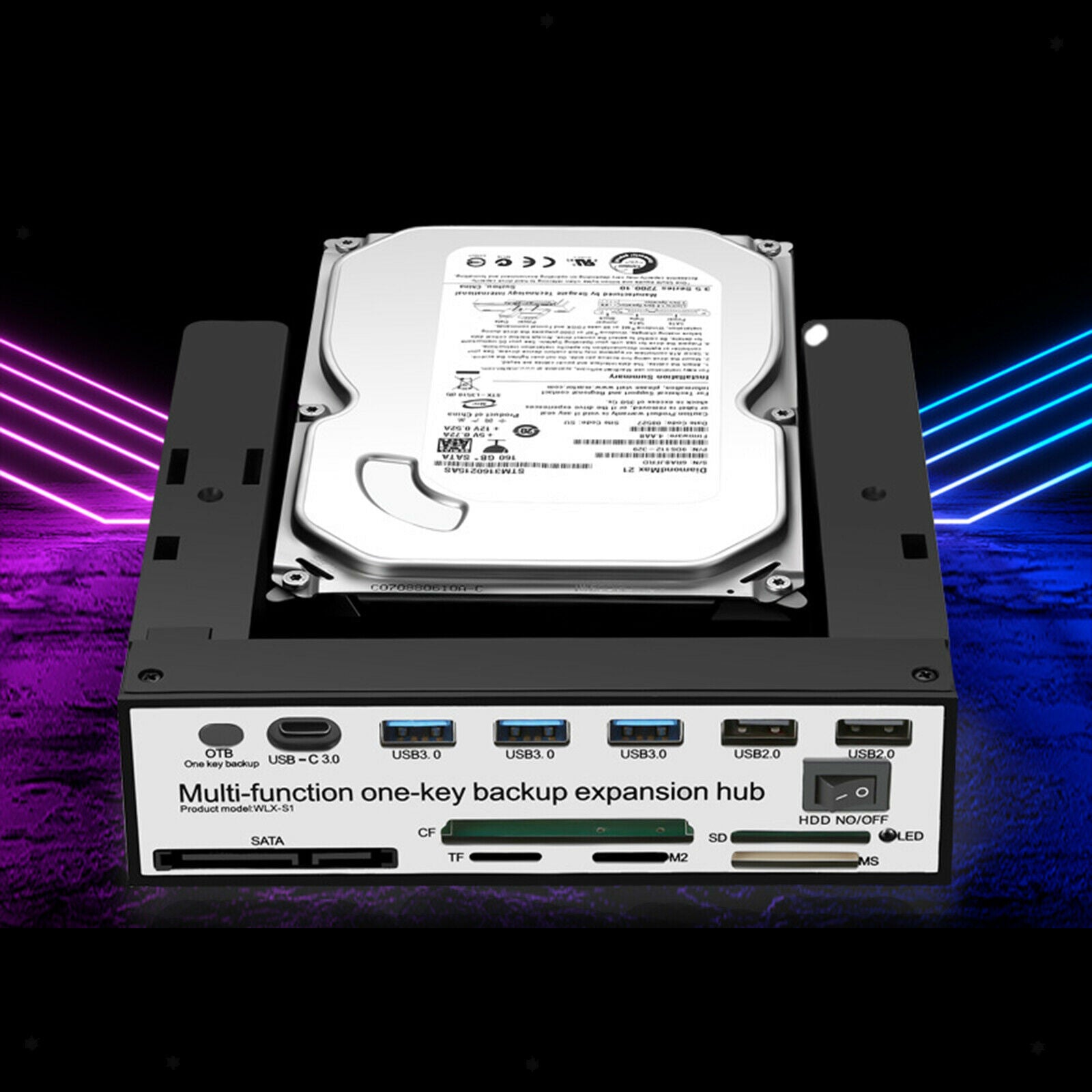 5-in-1 Hard Drive Enclosure Storage Case for 2.5 or 3.5 inch HDD Computer