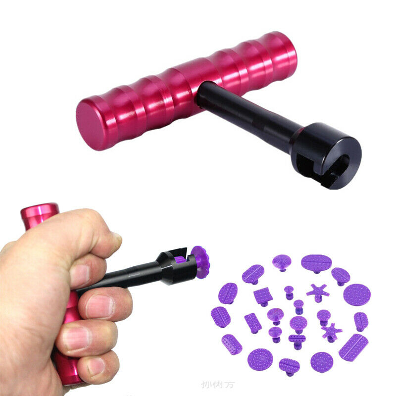 Universal 24x Auto Body Hail Dent Glue Puller Lifter Repair Tab T Bar Tool Set