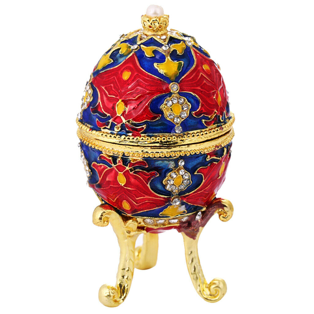 2Pcs Easter Egg Trinket Box Souvenir Craft Jewelry Birthday Gift Home Decoration