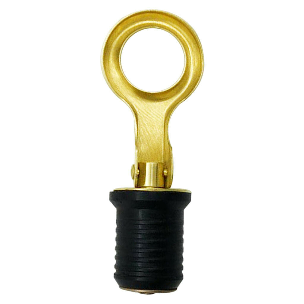 Brass Snap-Handle Drain Plug for Boat Livewell Accessories, 1 inch 25mm
