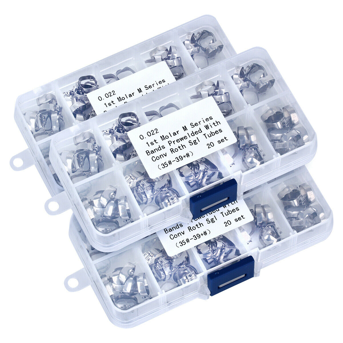 Dental Orthodontic 1st Molar Bands Prewelded Conv Roth.35#-39+# M series Bands