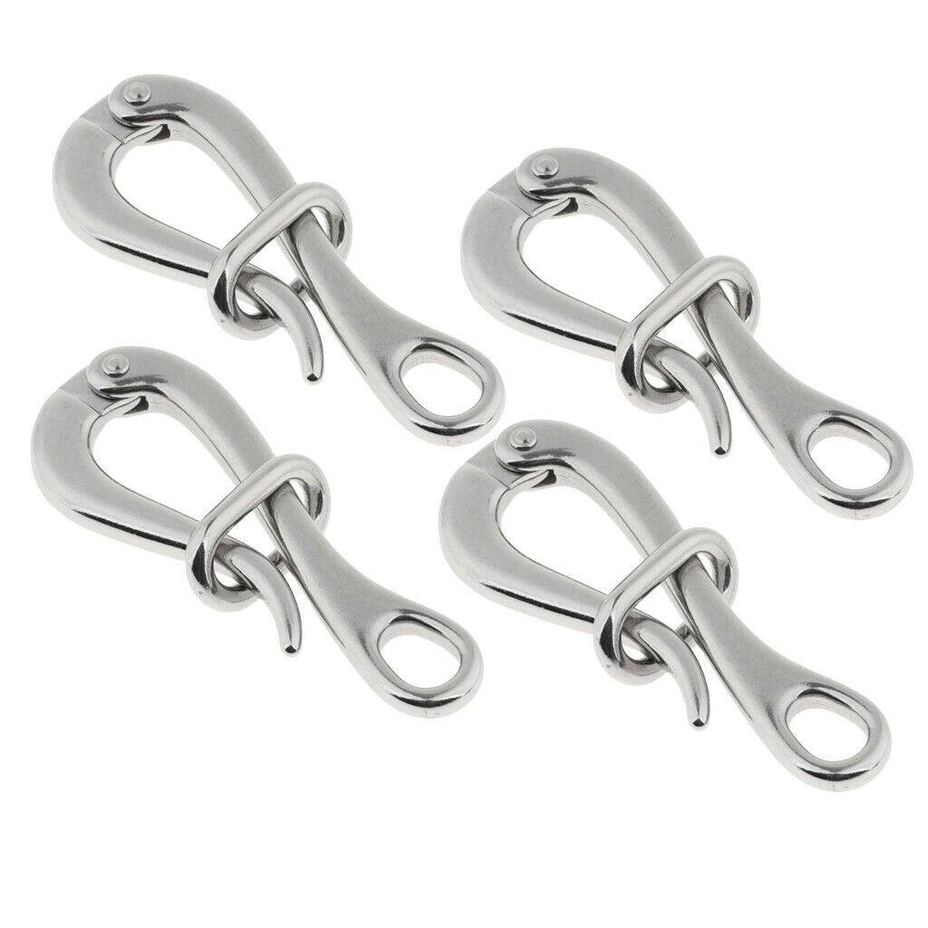 4Pcs Pelican Hooks Shackle 316 Buckle Fasteners Marine Accessories for Boats