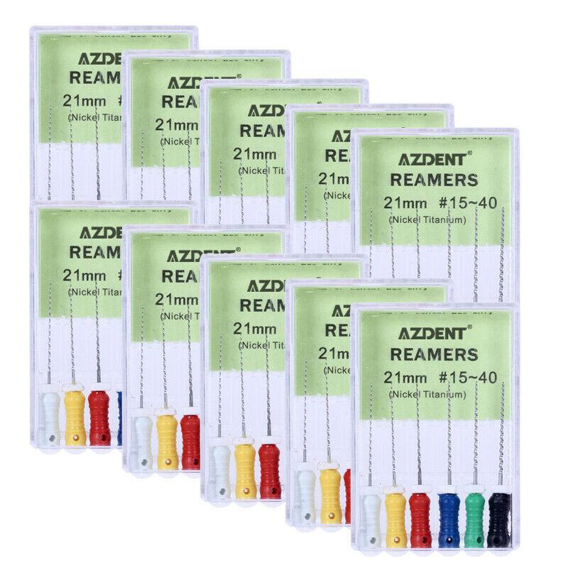 20 X Dental Endodontic Stainless Steel Root Canal Hand Use REAMERS 15#-40 21mm