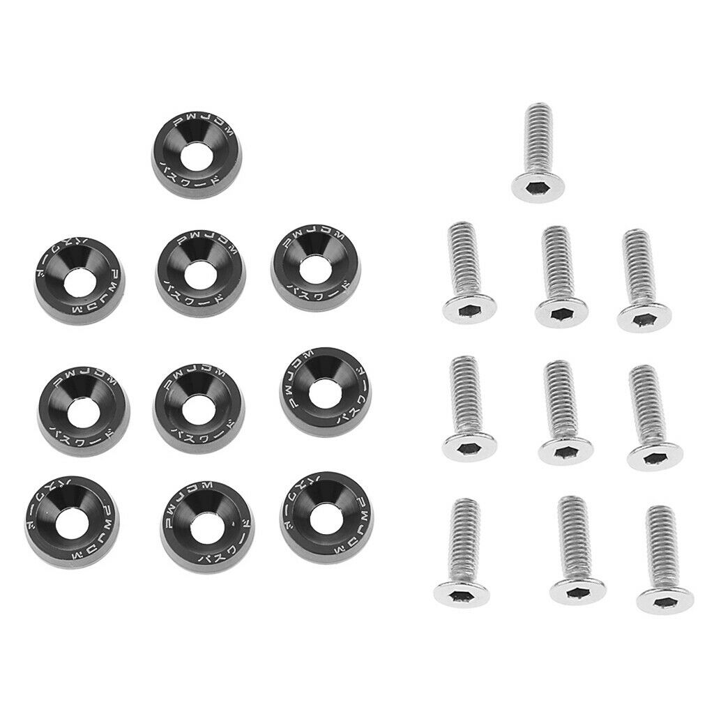 Reinforcement Aluminum Washers Cup Head Screw 6mm Cone Screw Gasket Black