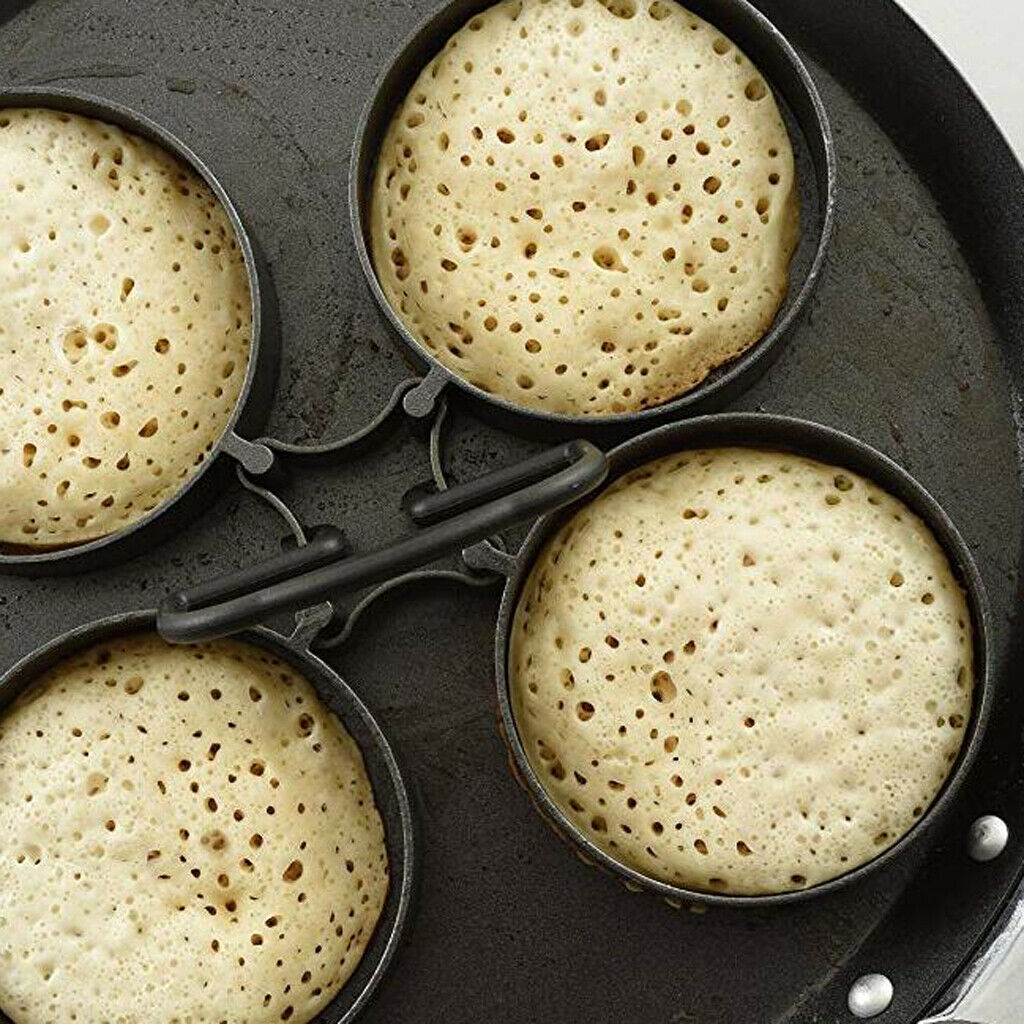 Aluminum alloy egg / pancake mold Round egg molds, black