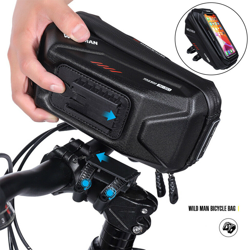 Phone Front Frame Bag Waterproof Phone Holder Accessories Pouch Red