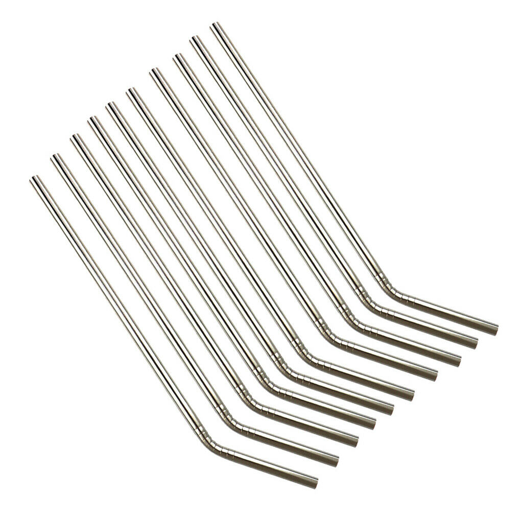 20 PCS Stainless Steel Straw Metal Straw for Straight And Angled 8.5 "Cups