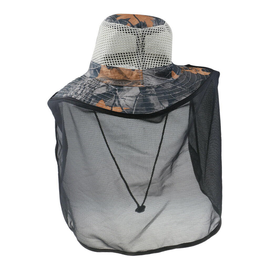 Outdoor Fishing Hat with Shawl Sun Protection Camping Hiking   Color 1