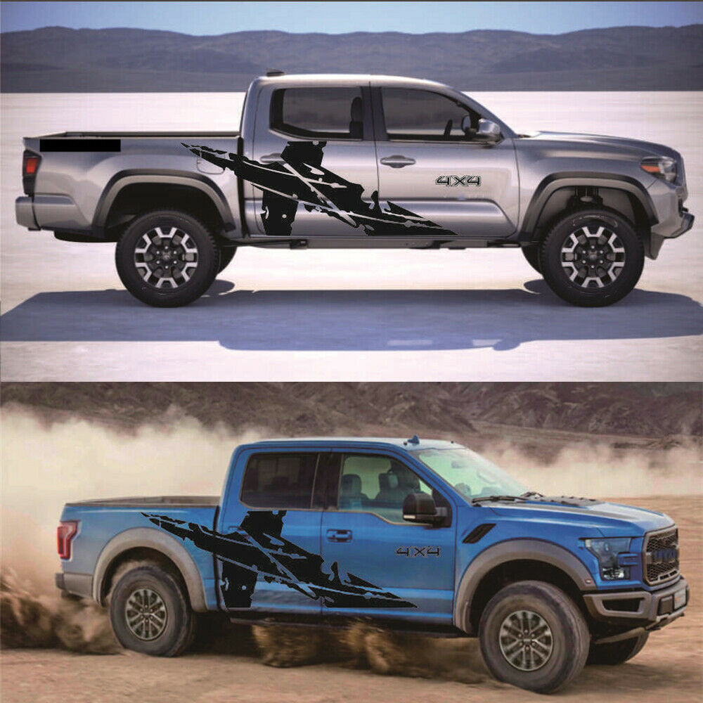 2x Car Body Decoration Stickers Decals Accessories For Pickup Ford 4x4 Off Road