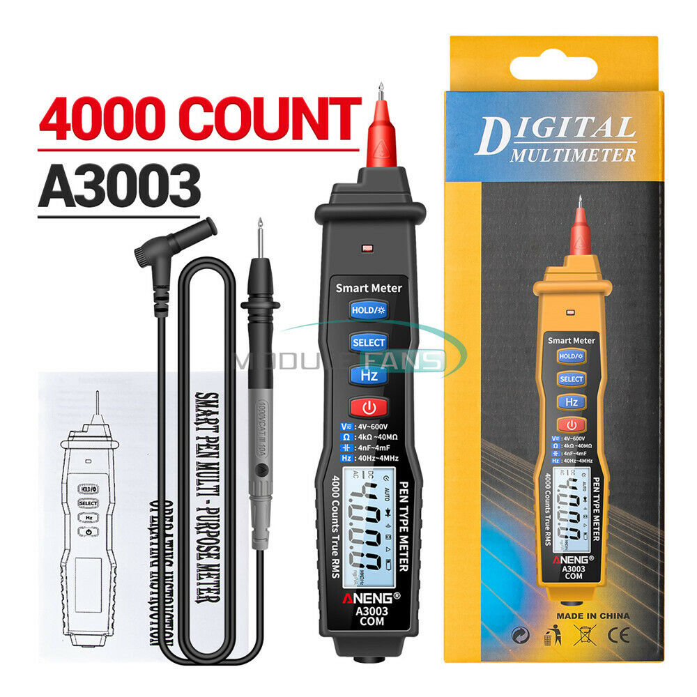 A3003 Digital Multimeter Pen Type 4000 Count with Non AC/DC Contact Tester