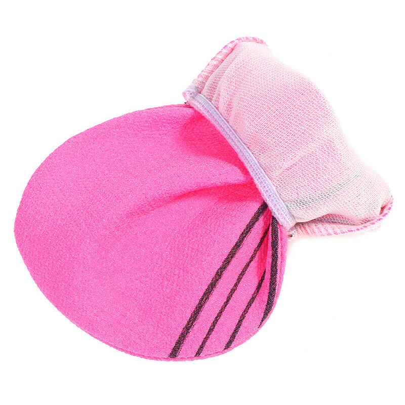 4pcs Double-Sided Towel Exfoliating Bath Washcloth Shower Bath Glove Cleanin Qx