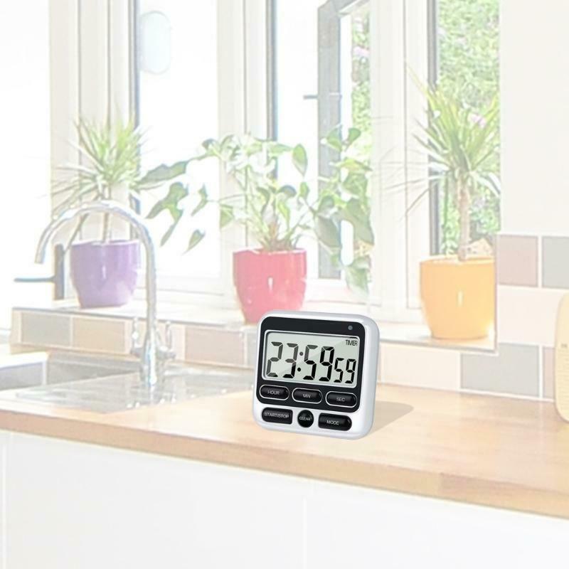 Large Screen Digital Kitchen Timer Countdown Loud Time Management Alarm Clock