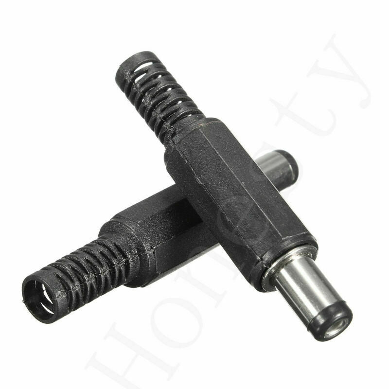 40Pcs 5.5 x 2.1mm Male Solder DC Power Barrel Tip Plug Jack Straight Connectors