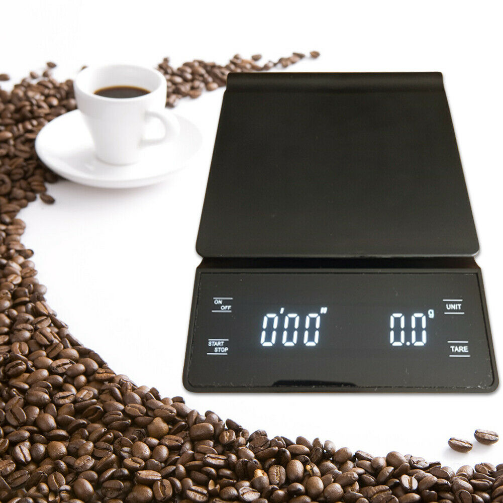 3kg 0.1g Precision Coffee Scale LCD Digital Mini Kitchen Scale with Timer @